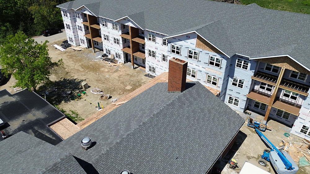 drone building chimney